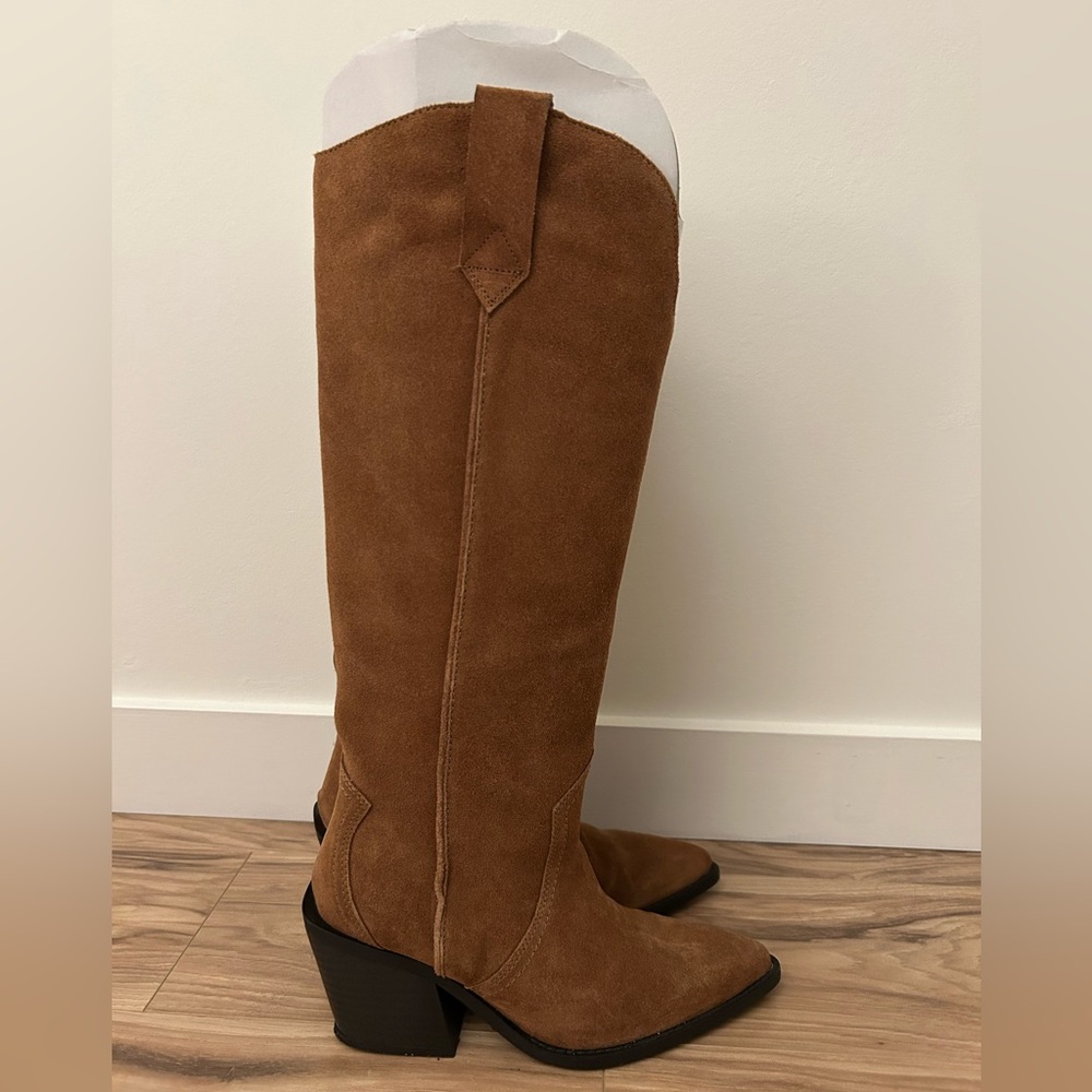 Mango Cowboy Leather Boots